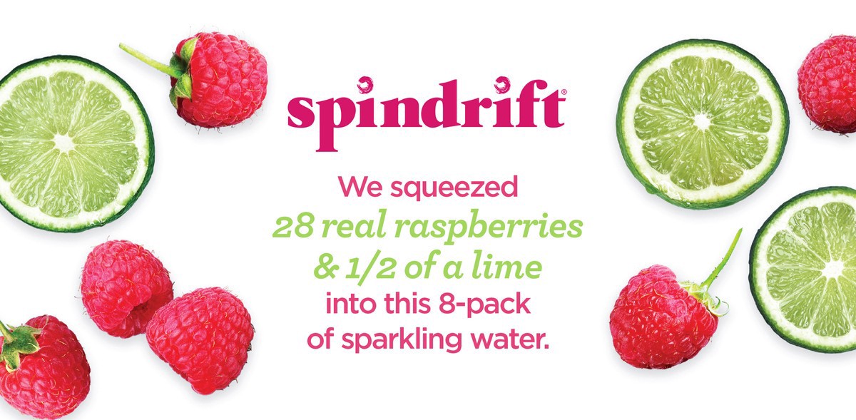 slide 6 of 7, Spindrift Sparkling Water - Raspberry Lime- 12 fl oz, 12 fl oz