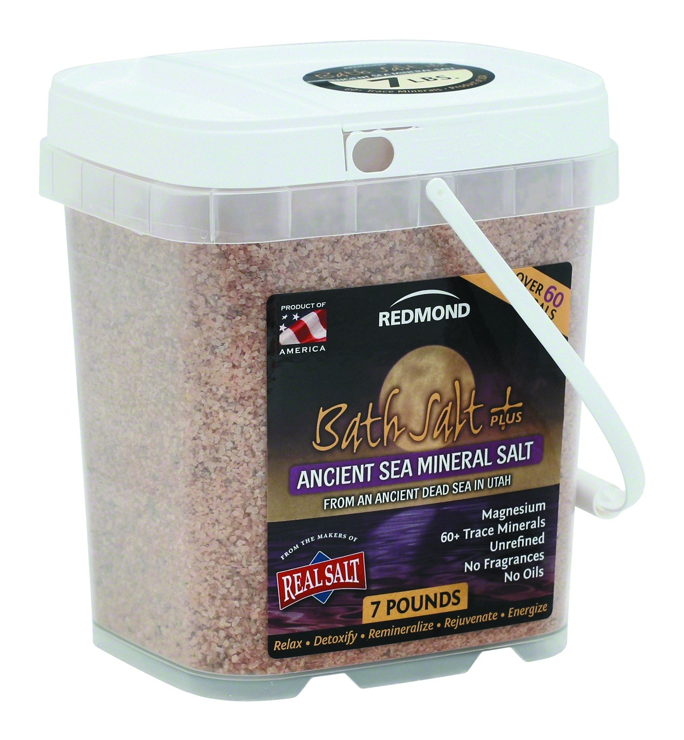 slide 1 of 1, Redmond Bath Salt Plus, 7 oz