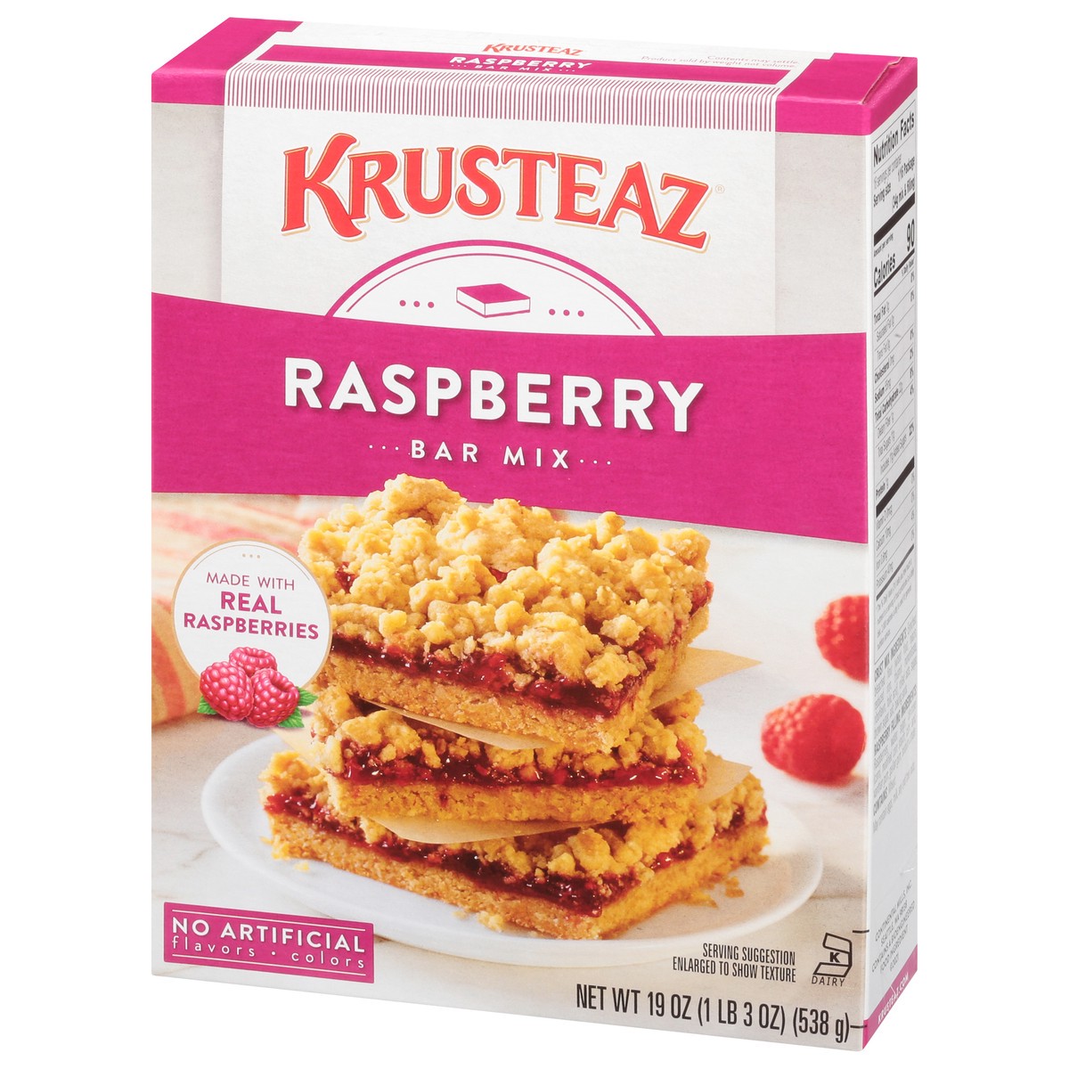 slide 3 of 9, Krusteaz Raspberry Bars, 19 oz