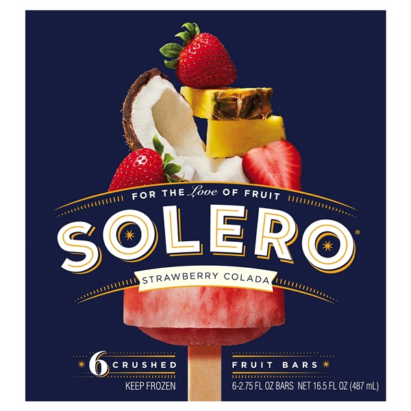 slide 1 of 1, Solero Strawberry Colada Crushed Fruit Bars, 6 ct; 2.75 fl oz