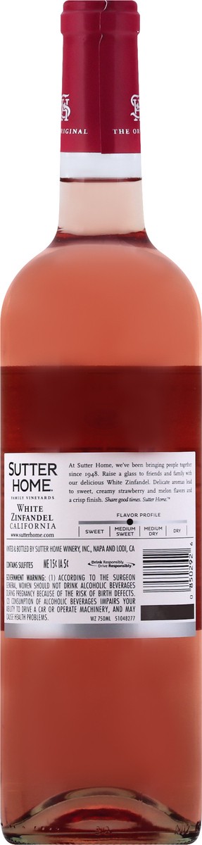 slide 5 of 10, Sutter Home California White Zinfandel 750 ml, 750 ml