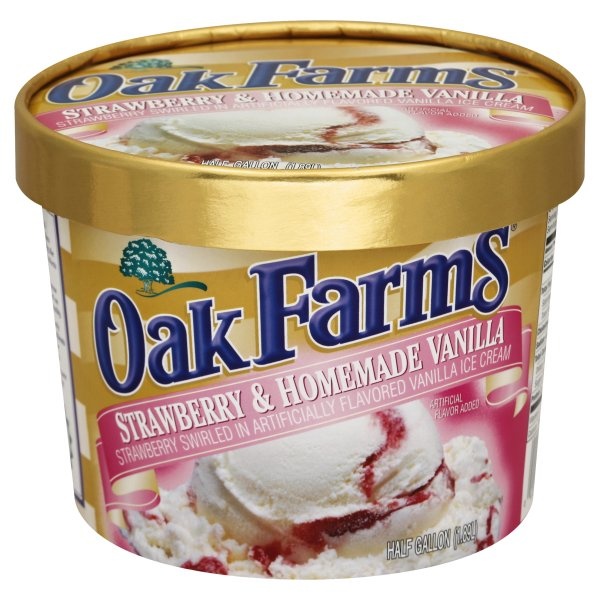 slide 1 of 1, Oak Farms Strawbry Vanilla, 0.5 oz