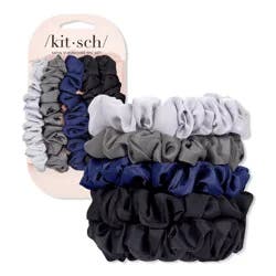Kitsch Ruched Satin Scrunchies Set - Midnight