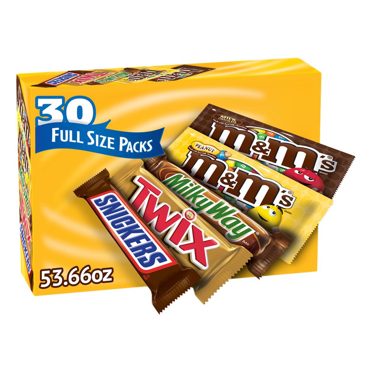 slide 1 of 1, M&M'S, Snickers and More Chocolate Candy Bars, Variety Pack, 