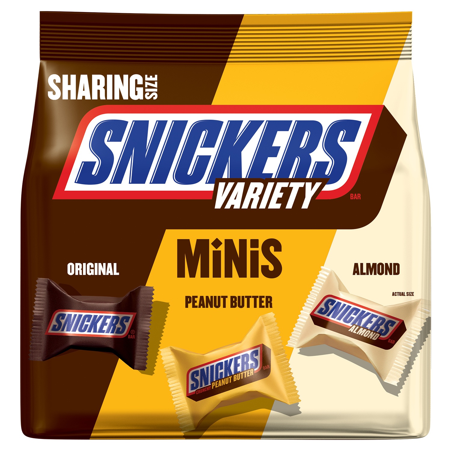 slide 1 of 7, Snickers Minis Variety Mix Candy Bag, 8.9 oz