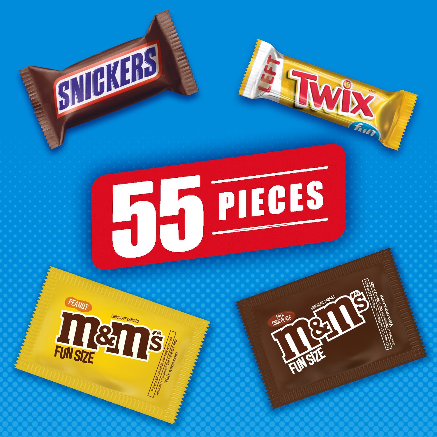 slide 6 of 6, Mars M&M'S, SNICKERS & MILKY WAY Fun Size Chocolate Candy Variety Pack, Bulk Bag, 30.18 oz