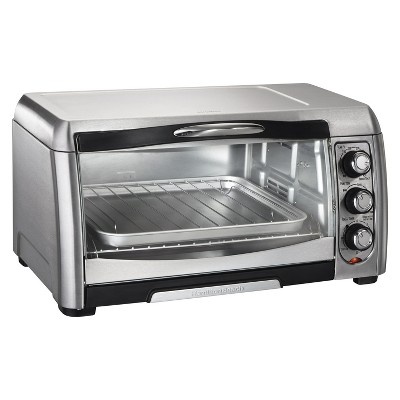 slide 1 of 7, Hamilton Beach Slice Convection Toaster Oven Stainless Steel/Black, 1 ct