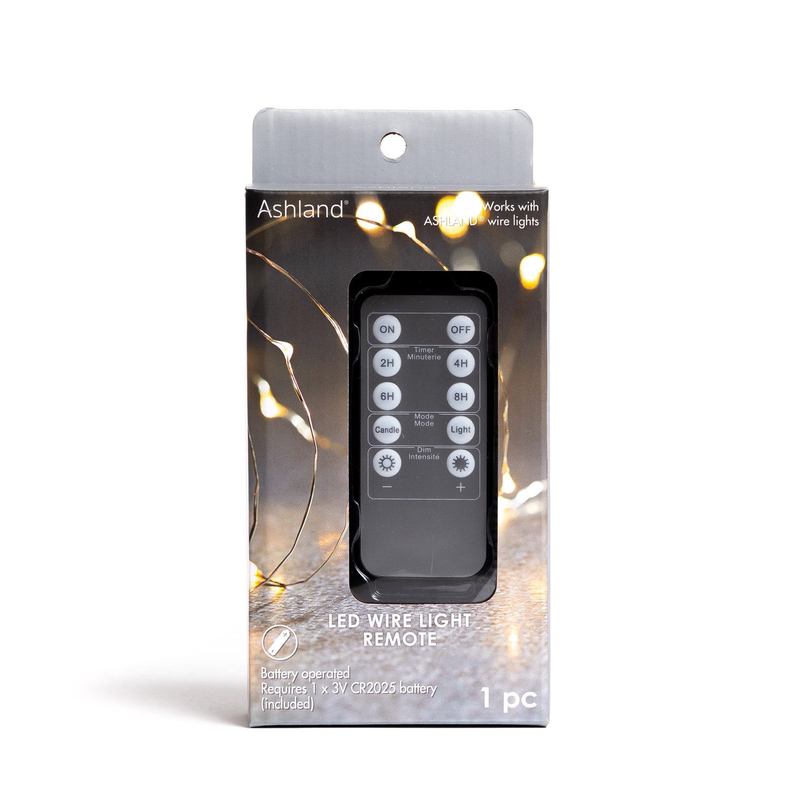 slide 4 of 4, Led Wire String Light Remote Control By Ashland, 1.58 in x 0.20 in x 3.35 in