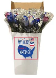 Long Stem Enhanced Rose Bouquet with Gypsophila in Seasonal Colors