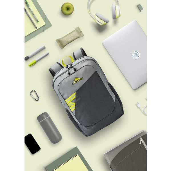 slide 10 of 10, High Sierra Outburst Backpack With 15.6'' Laptop Pocket, Gray/Mercury/Glow, 1 ct