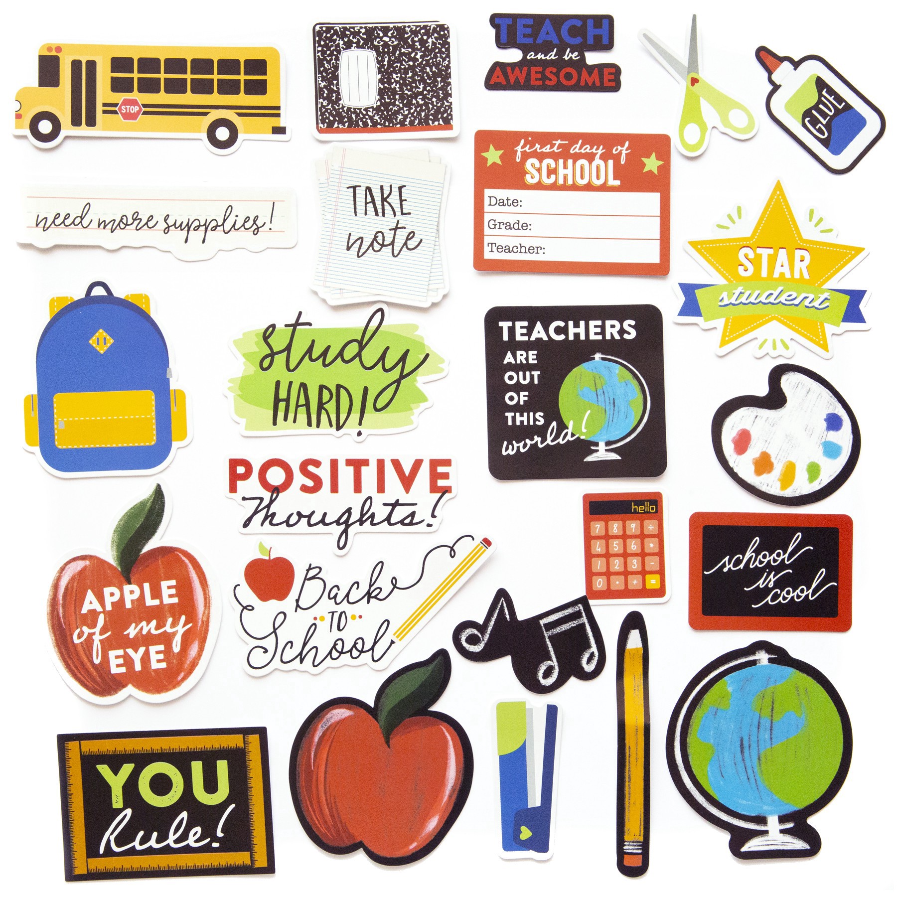 slide 2 of 6, School Die Cut Stickers By Recollections, 4 in x 6 in