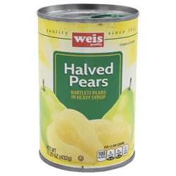 Weis Quality Bartlett Pear Halves In Heavy Syrup