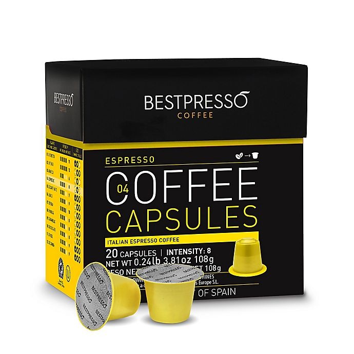 slide 1 of 1, Bestpresso Espresso Capsules, 20 ct