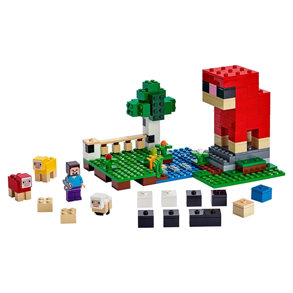 slide 2 of 7, LEGO Minecraft The Wool Farm 21153 Building Set with Toy Sheep and Steve Minifigure, 1 ct