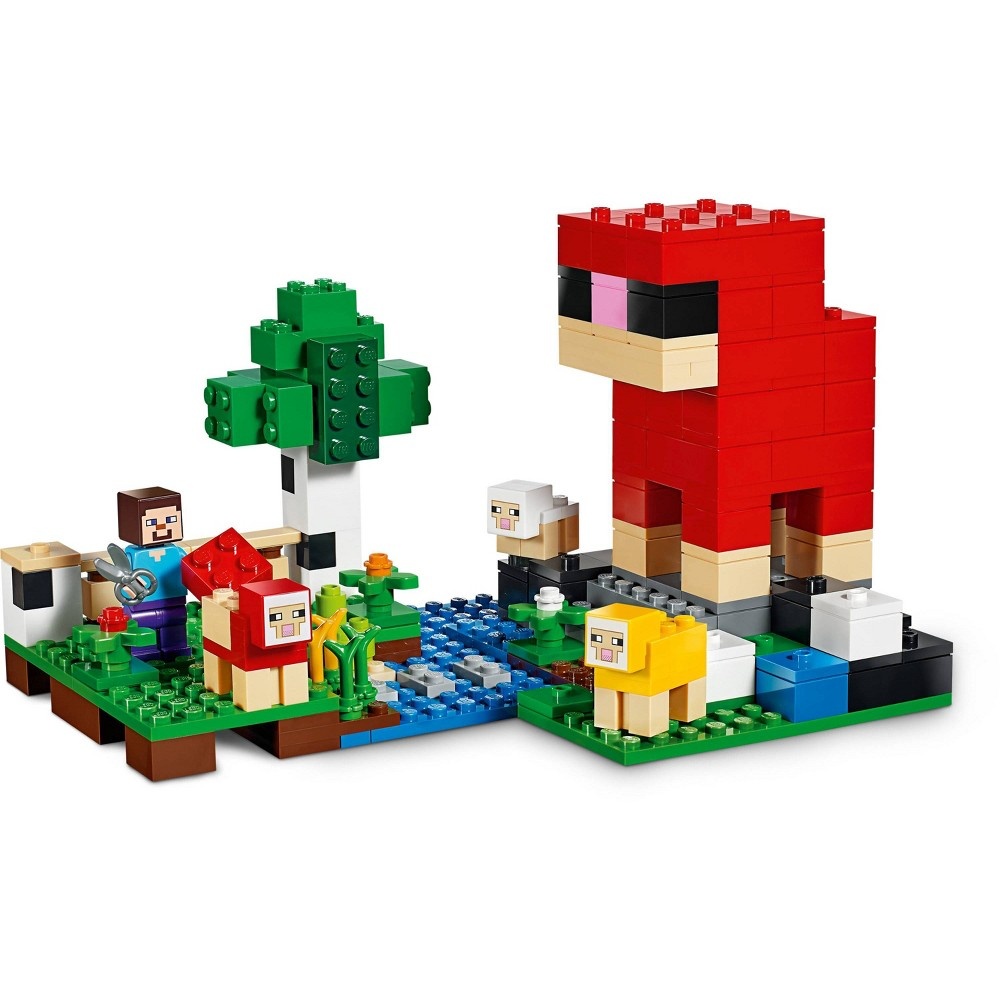 slide 4 of 7, LEGO Minecraft The Wool Farm 21153 Building Set with Toy Sheep and Steve Minifigure, 1 ct