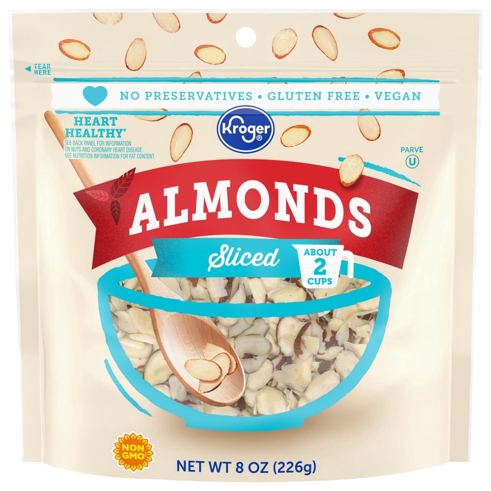 slide 2 of 2, Kroger Sliced Almonds, 8 oz