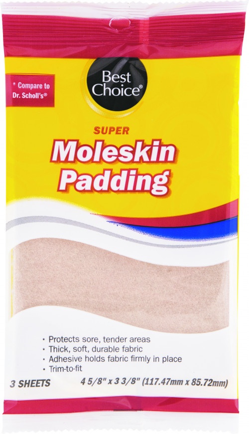 slide 1 of 1, Best Choice Super Moleskin Padding, 3 ct