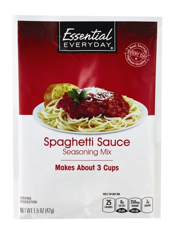 slide 1 of 1, Essential Everyday Spaghetti Sauce Seasoning, 1.5 oz