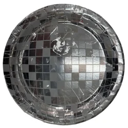 Meijer Round 9in Plates Print Foil 20 Ct