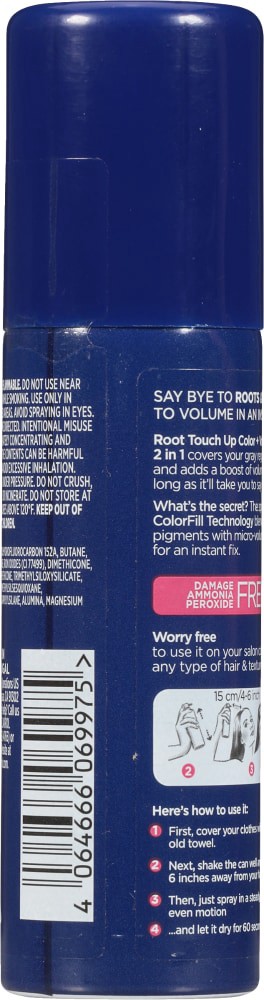 slide 3 of 4, Root Touch-Up Black Temporary 2 in 1 Color + Volume Spray 1.8 oz, 75 ml