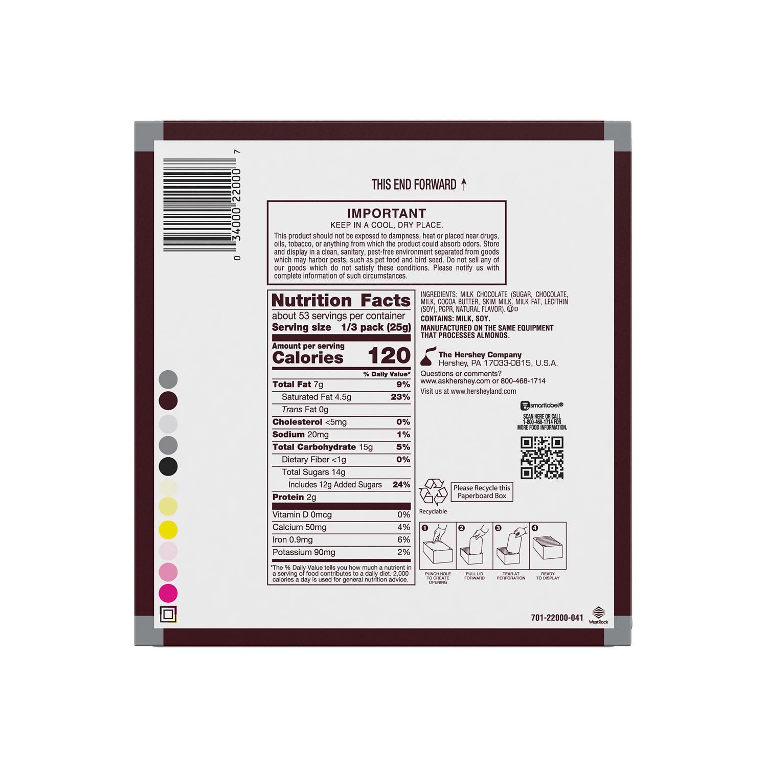 slide 6 of 7, Hershey's Milk Chocolate King Size, Candy Bars, 2.6 oz (18 Count), 2.6 oz