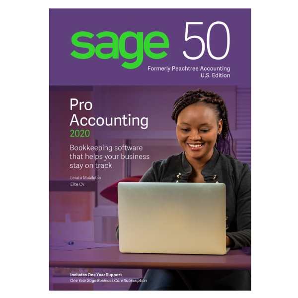 slide 1 of 1, Sage 50 Pro Accounting 2020 Software, Traditional Disc, 1 ct