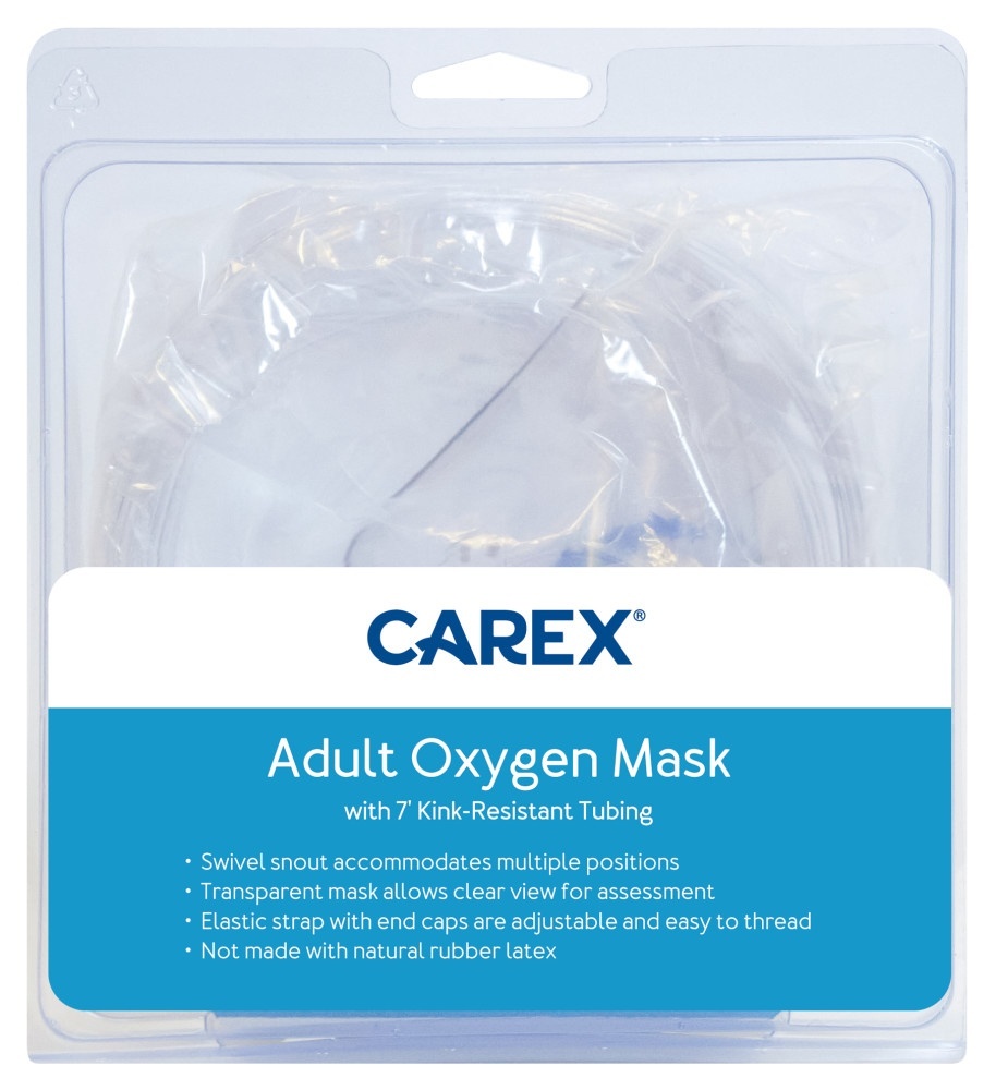 slide 1 of 1, Carex Oxygen Mask, 7 ft