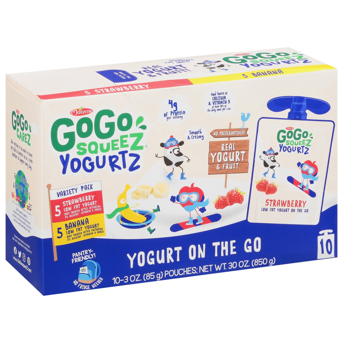 slide 9 of 9, GoGo squeeZ Yogurtz Variety Pack Yogurt On the Go 10 ea, 10 ct