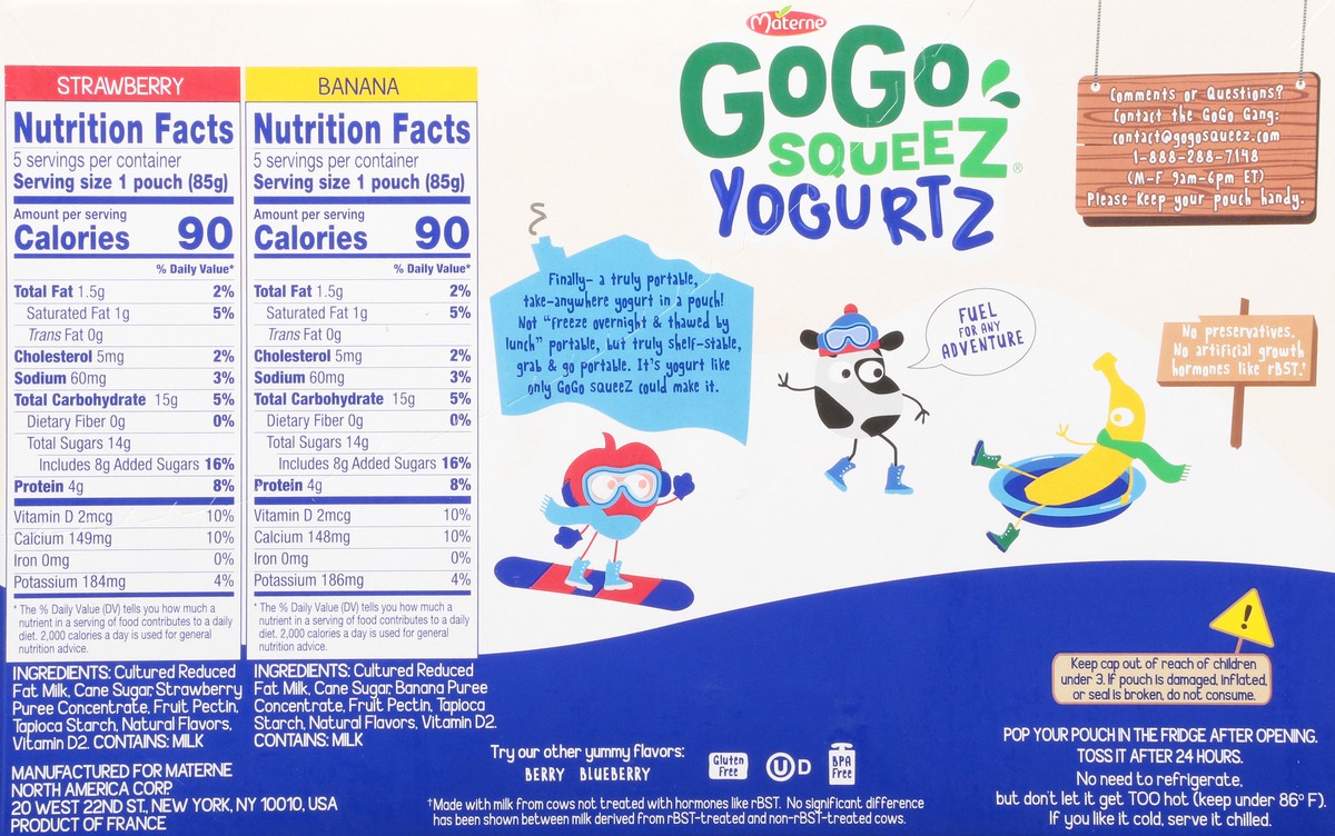 slide 8 of 9, GoGo squeeZ Yogurtz Variety Pack Yogurt On the Go 10 ea, 10 ct