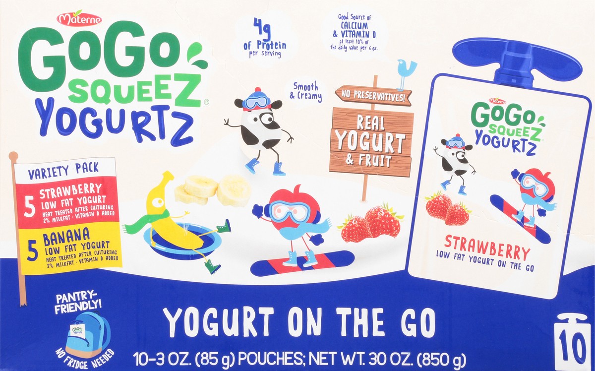 slide 3 of 9, GoGo squeeZ Yogurtz Variety Pack Yogurt On the Go 10 ea, 10 ct