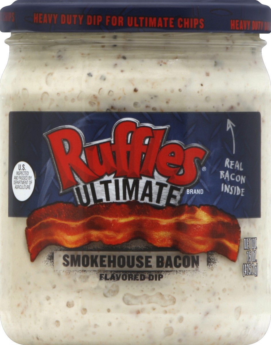 slide 2 of 3, Ruffles Ultimate Smokehouse Bacon Flavored Dip, 15 oz