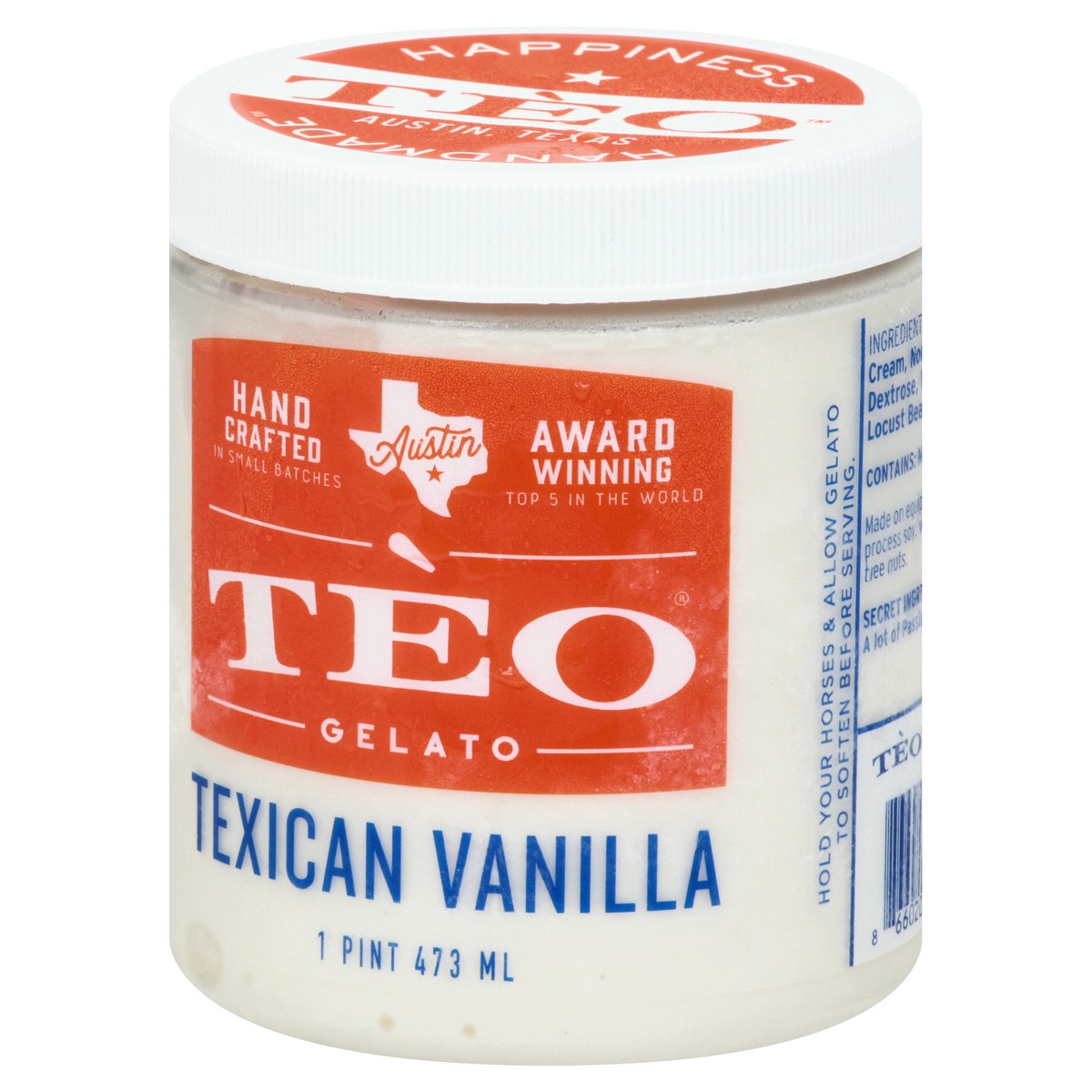 slide 5 of 10, Téo Gelato Gelato, Texican Vanilla, 1 pint