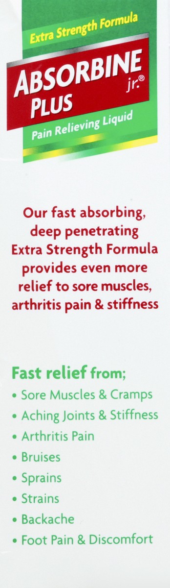 slide 4 of 12, Absorbine Jr. Pain Relieving Liquid with Menthol for Sore Muscles, Joint Aches and Arthritis Pain Relief, 4oz, 4 oz
