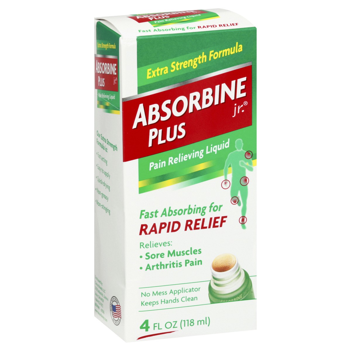 slide 5 of 12, Absorbine Jr. Pain Relieving Liquid with Menthol for Sore Muscles, Joint Aches and Arthritis Pain Relief, 4oz, 4 oz