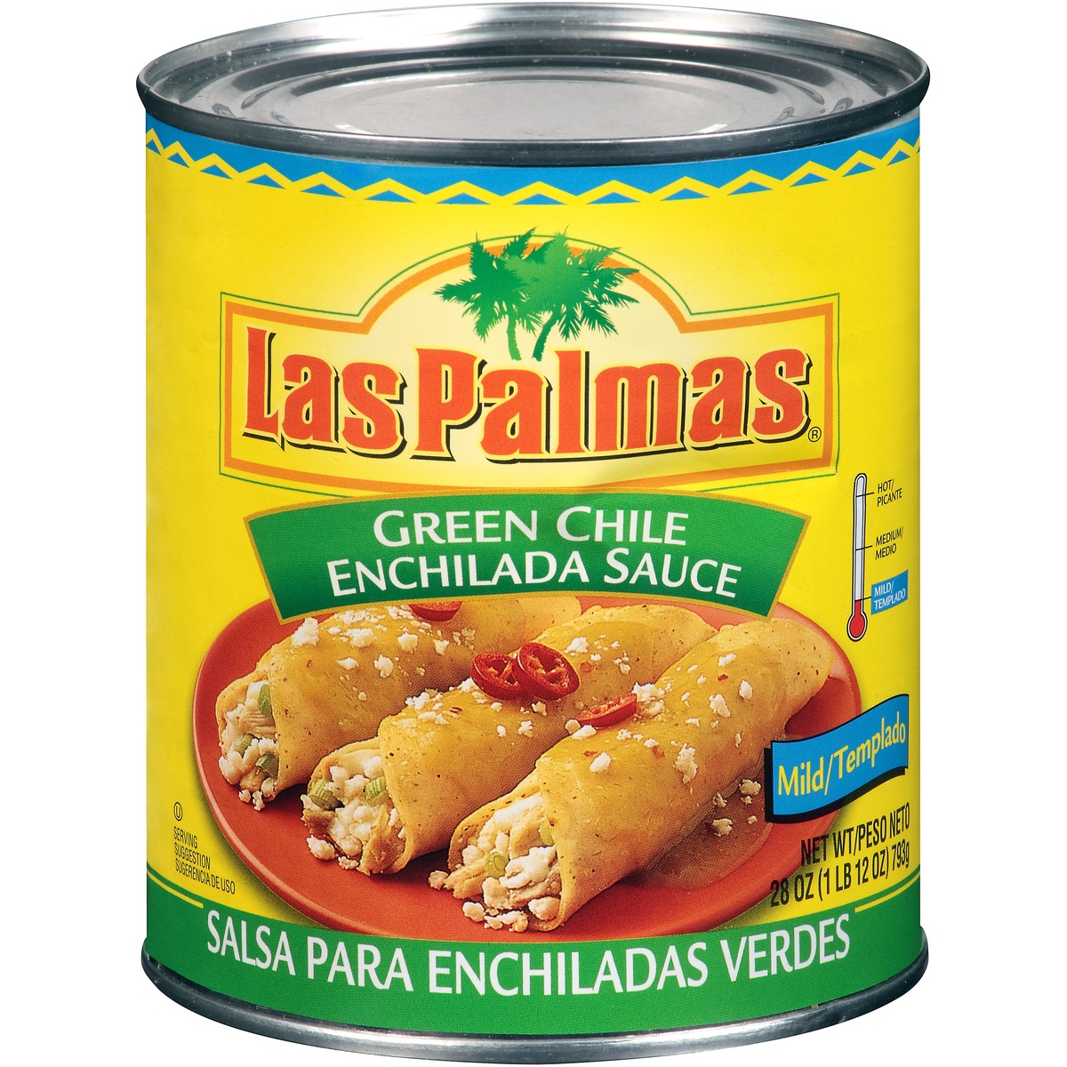 slide 1 of 6, Las Palmas Mild Green Chile Enchilada Sauce 28oz, 