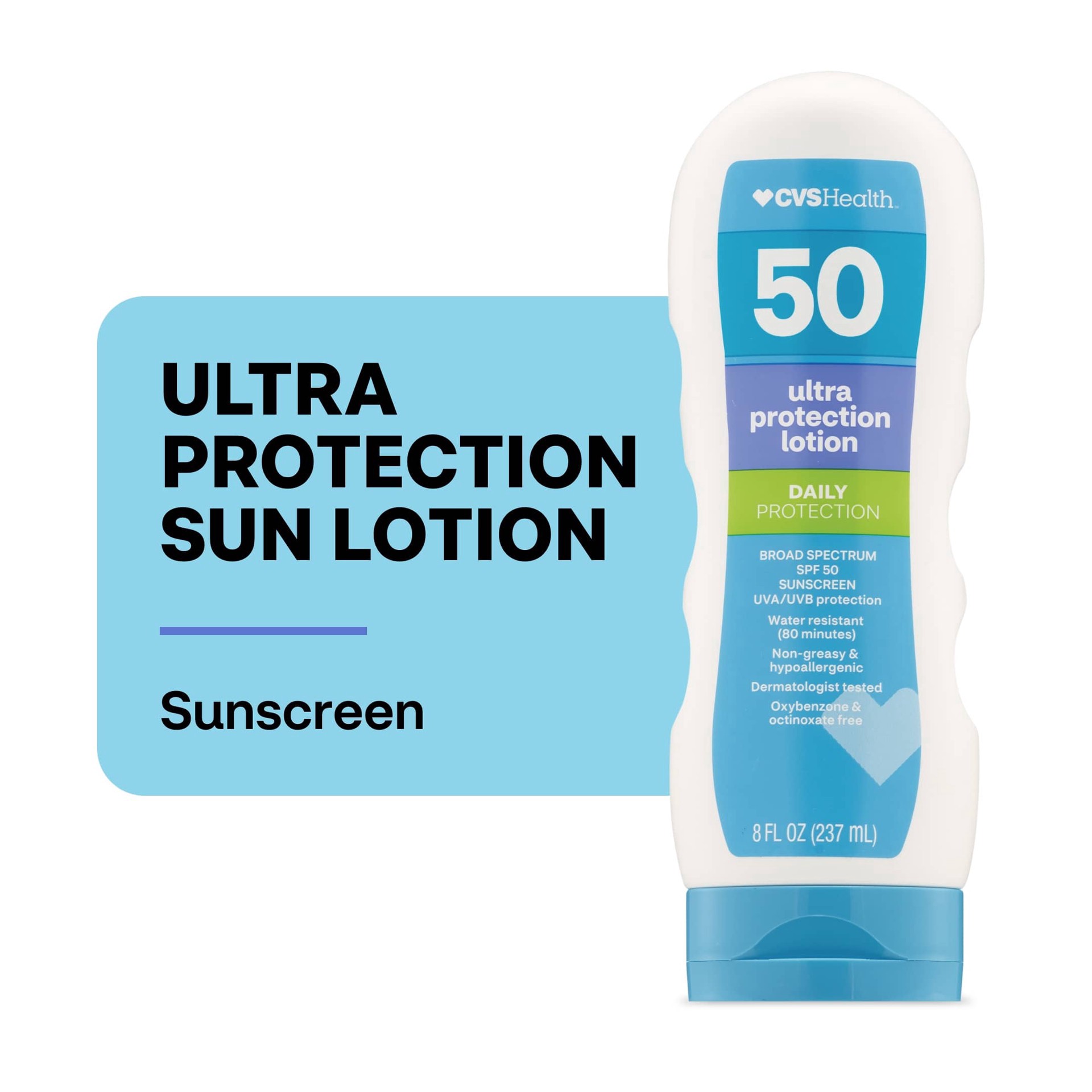 slide 1 of 1, CVS Health Broad Spectrum Sunscreen Lotion Spf 50, 8 Oz, 1 ct