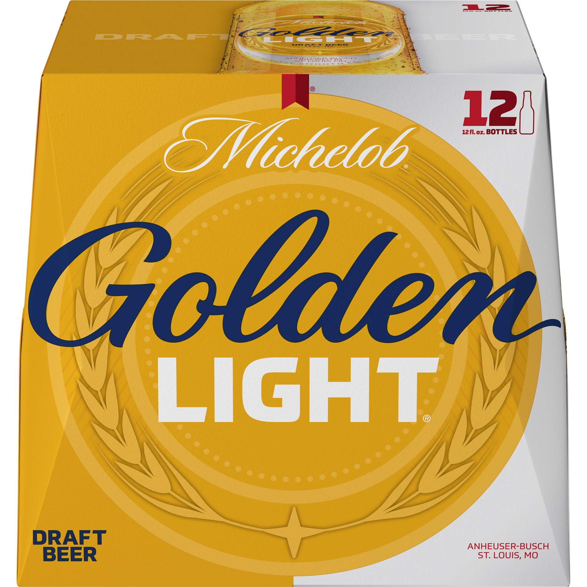 slide 3 of 4, Michelob Golden Draft Light Michelob Golden Light Draft Beer, 12 Pack 12 fl. oz. Bottles, 4.1% ABV, 144 fl oz