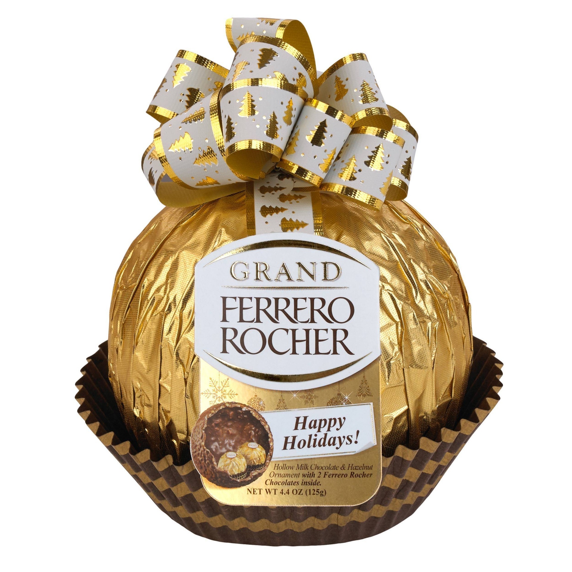 slide 1 of 5, Ferrero Rocher Grand Ferrero Rocher Milk Chocolate and Hazelnut Ornament, 3.5 oz