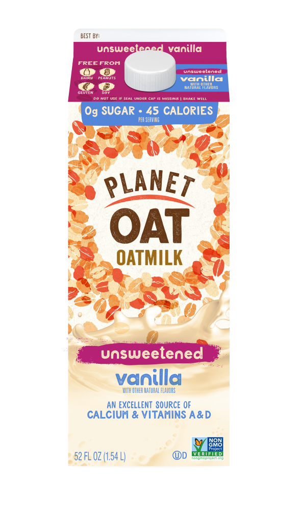 slide 1 of 1, Planet Oat Unsweetened Vanilla Oatmilk 52 fl. oz. Carton, 52 fl oz