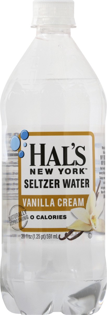 slide 13 of 13, Hal's New York Vanilla Creme Seltzer Water, 20 fl oz