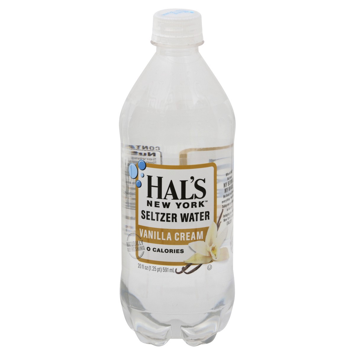 slide 3 of 13, Hal's New York Vanilla Creme Seltzer Water, 20 fl oz