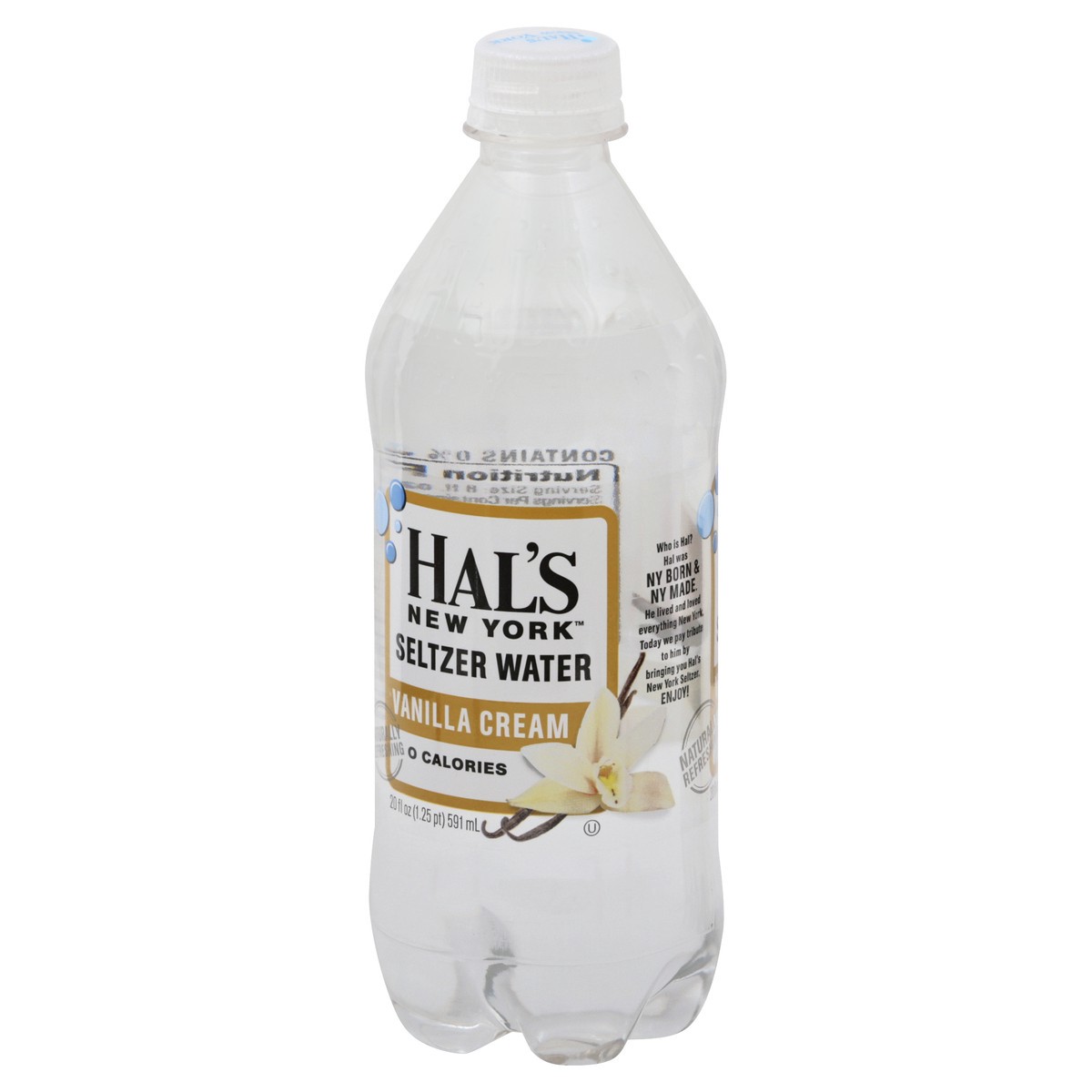 slide 5 of 13, Hal's New York Vanilla Creme Seltzer Water, 20 fl oz