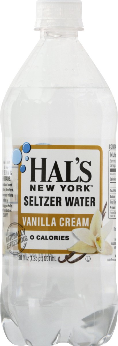 slide 1 of 13, Hal's New York Vanilla Creme Seltzer Water - 20 fl oz, 20 fl oz