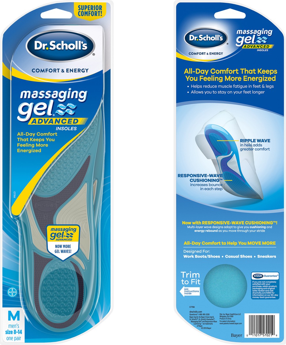 slide 3 of 3, Dr. Scholl's Men's Massaging Gel Insoles 1 ea, 1 ct