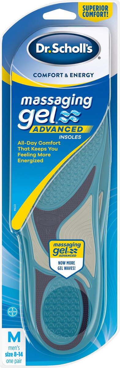 slide 2 of 3, Dr. Scholl's Men's Massaging Gel Insoles 1 ea, 1 ct