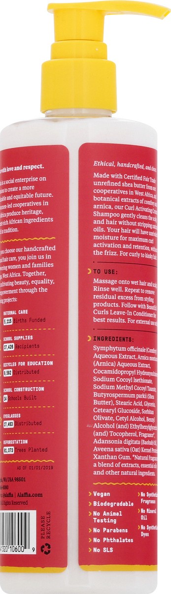 slide 5 of 9, Alaffia Curl Activating Cream Shampoo 12 oz, 12 oz