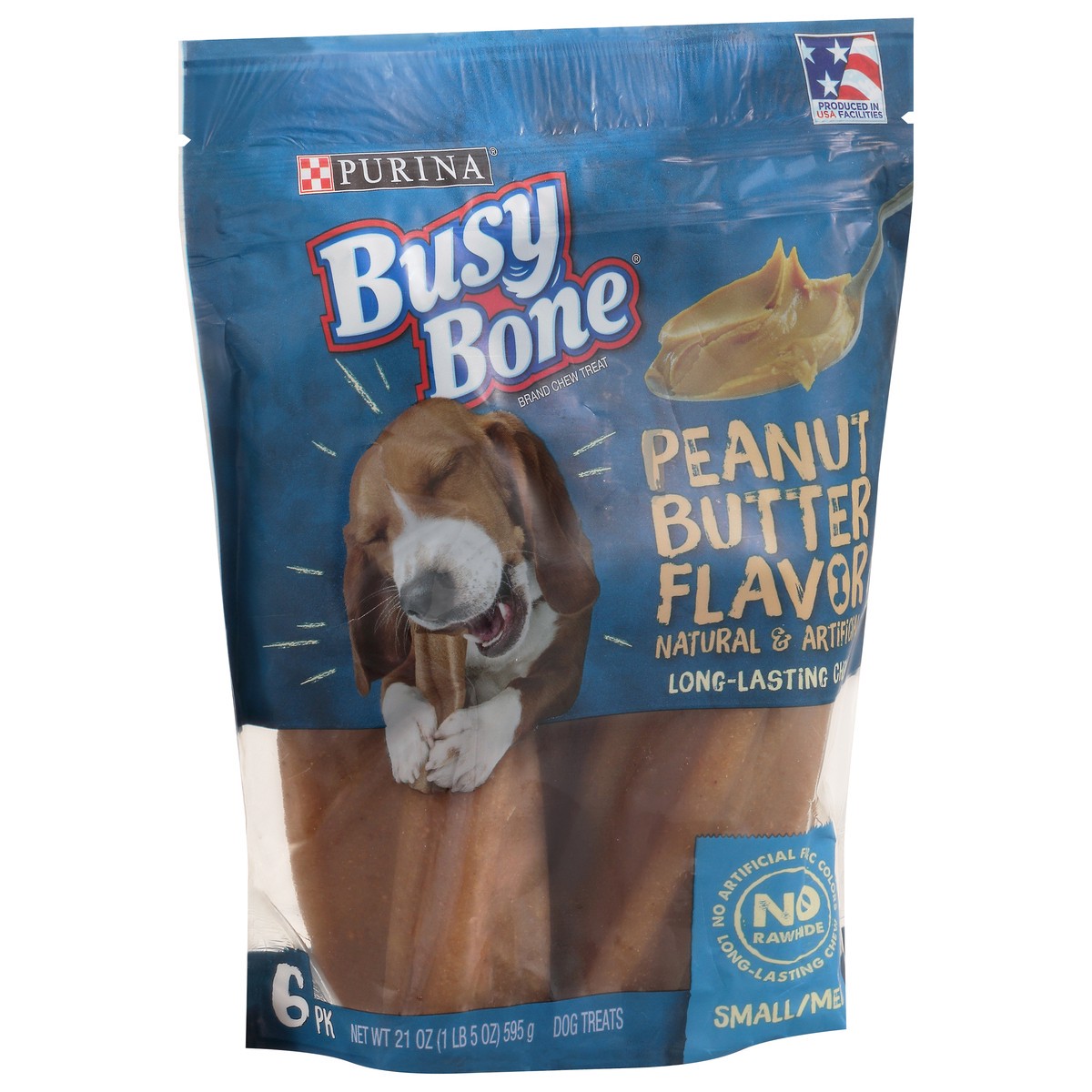 slide 7 of 9, Busy Purina Busy Bone Adult Dog Chew Bone Treats, Peanut Butter, 21 oz