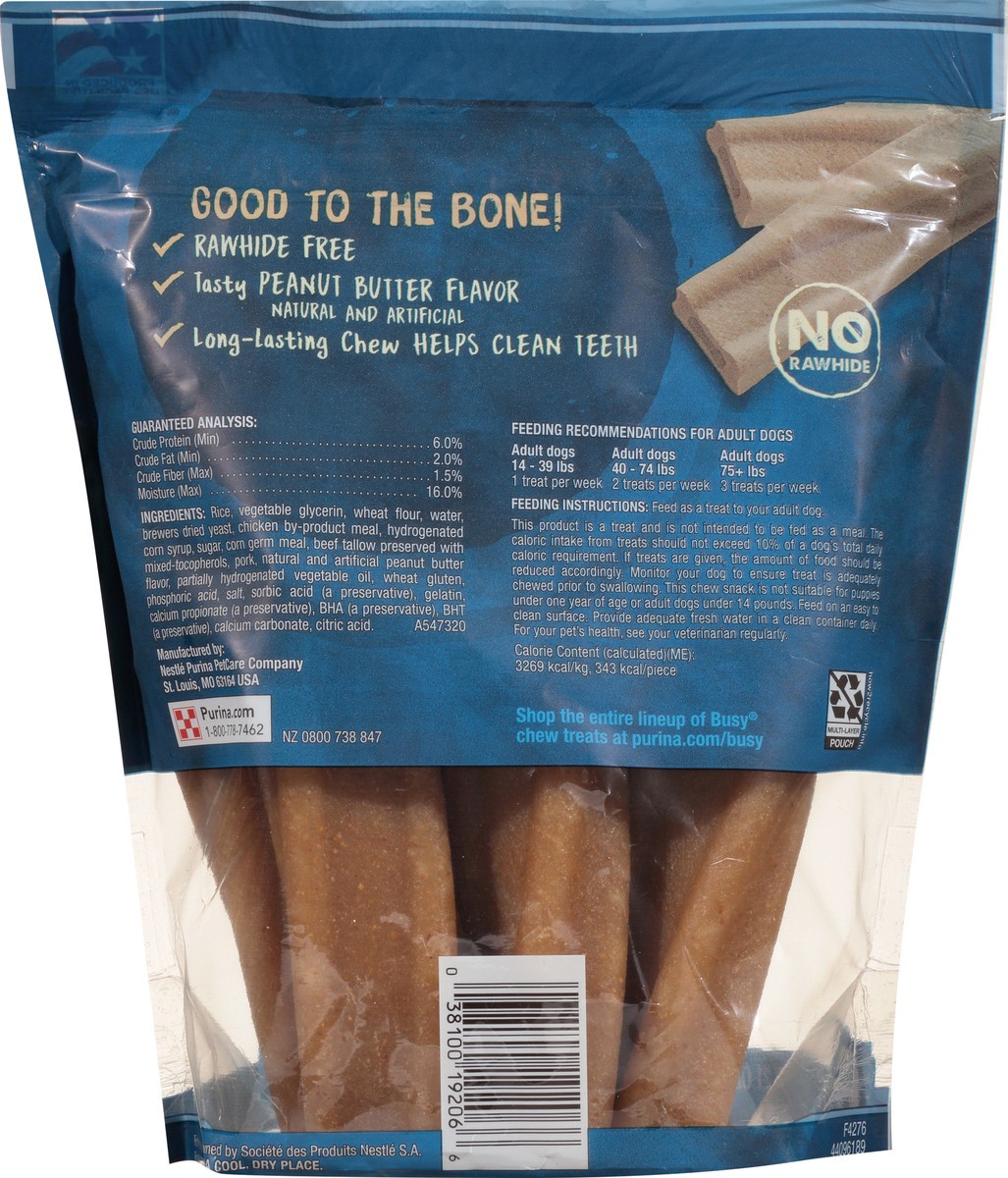 slide 2 of 9, Busy Purina Busy Bone Adult Dog Chew Bone Treats, Peanut Butter, 21 oz