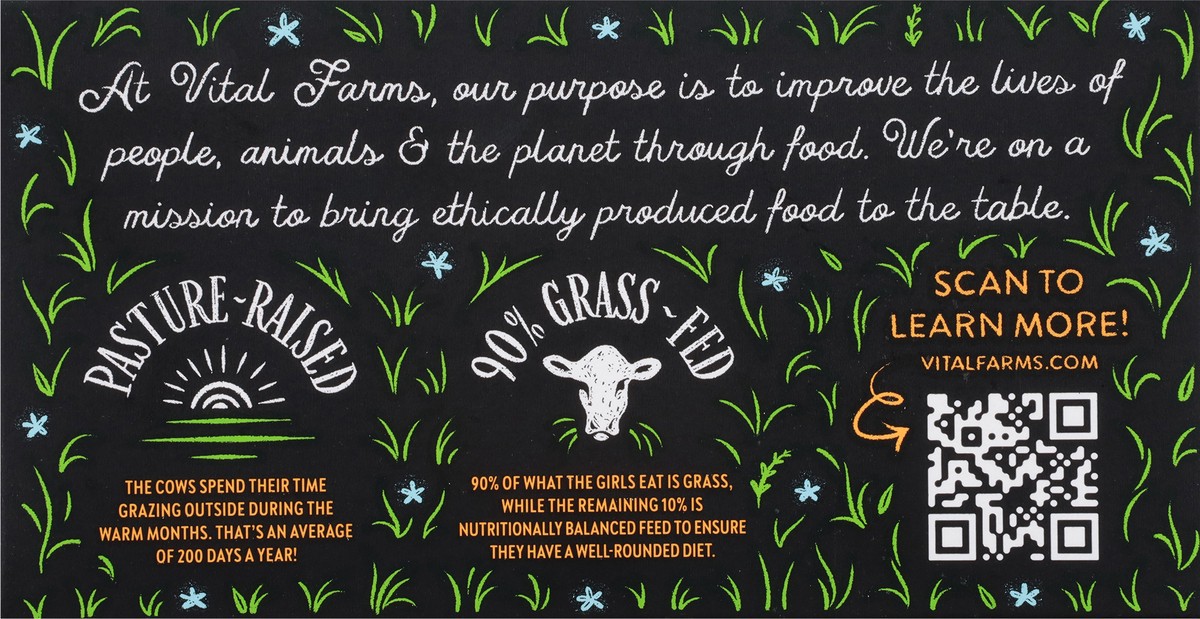 slide 6 of 15, Vital Farms 90% Grass-Fed Pasture-Raised Unsalted Butter 4 - 0.25 lb Sticks, 4 ct