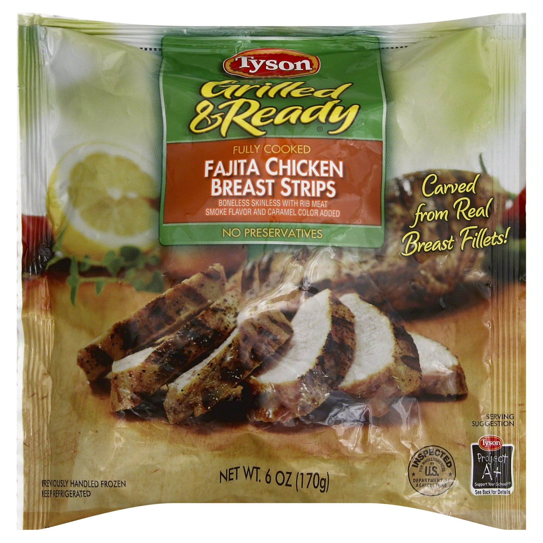 Tyson Grilled & Ready Fully Cooked Fajita Chicken Breast Strips 6 Oz ...